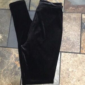 Forever21 Black Crushed Velvet Skinny. Size Small